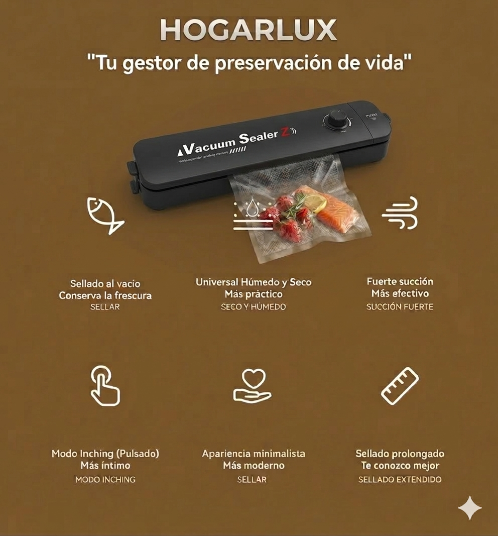 Selladora Al Vacío Automática + bolsas