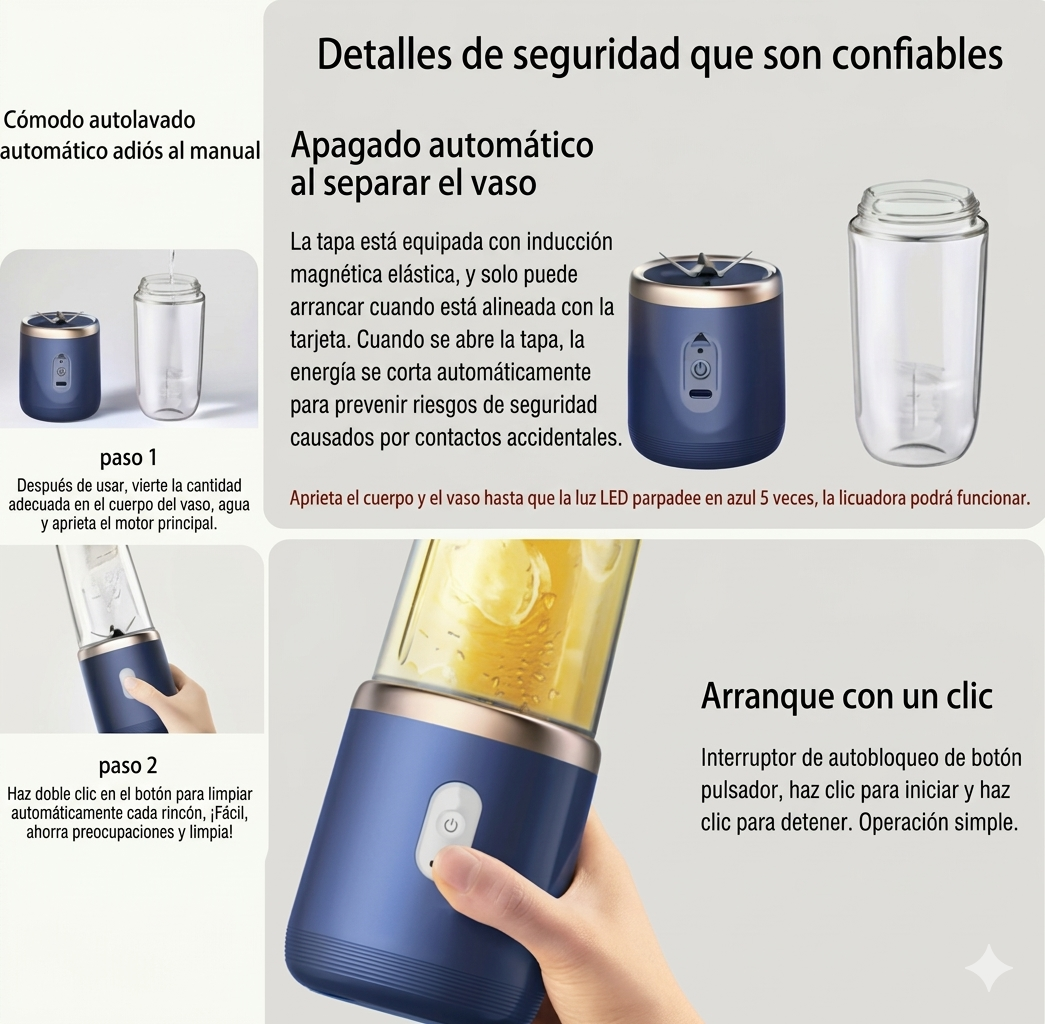 Licuadora portátil USB de 400 ml